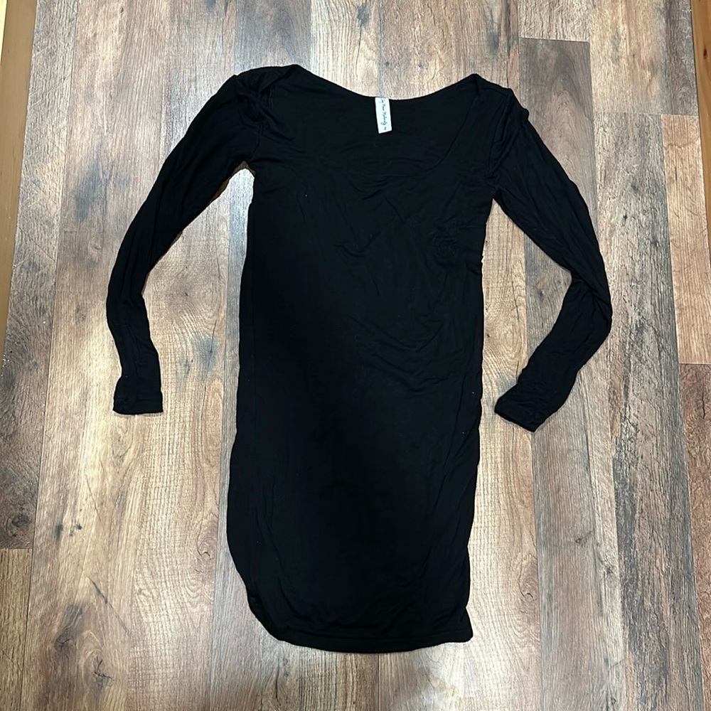 Sexy Mama Maternity Black Maternity Dress
